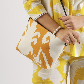 Yellow Ikat Crossbody Bag
