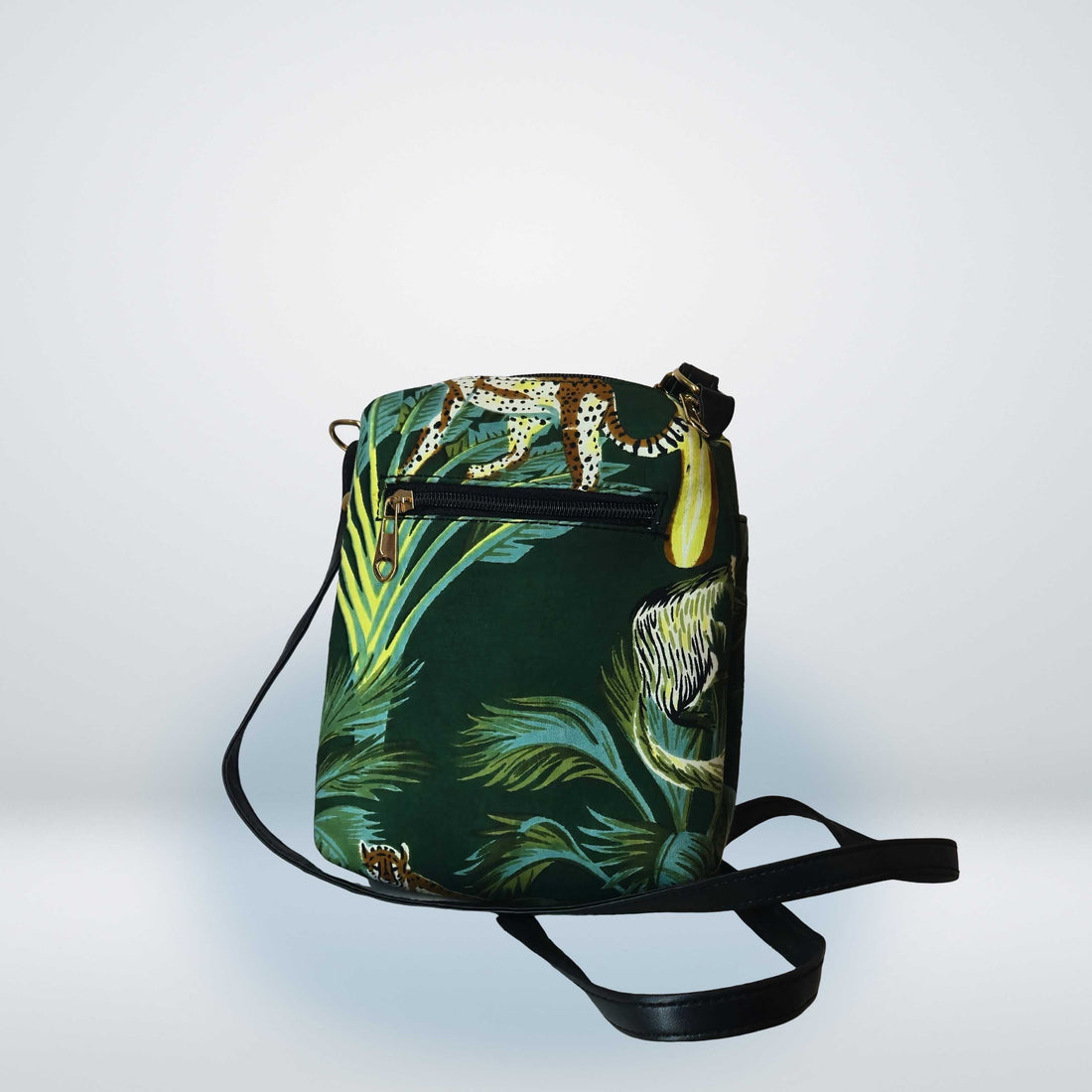 Tropical Jungle Leopard Print Crossbody Bag
