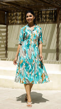 Cotton Printed Dress | A-Line Dress | Shop stylish women's clothing online at Label Flavia |