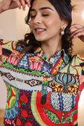 Vibrant Abstract Print Co-ord Set - Bold & Artistic Nightwear | Co-Ord Set | Shop stylish women's clothing online at Label Flavia |