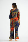 Multicolor Paisley Cotton Co-ord Set - Top & Trousers | Co-Ord Set | Shop stylish women's clothing online at Label Flavia |