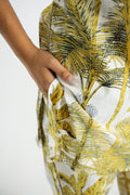 Yellow Palm Tree Printed Cotton Co-ord Set - Tropical Style | Co-Ord Set | Shop stylish women's clothing online at Label Flavia |