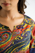 Multicolor Paisley Cotton Co-ord Set - Top & Trousers | Co-Ord Set | Shop stylish women's clothing online at Label Flavia |