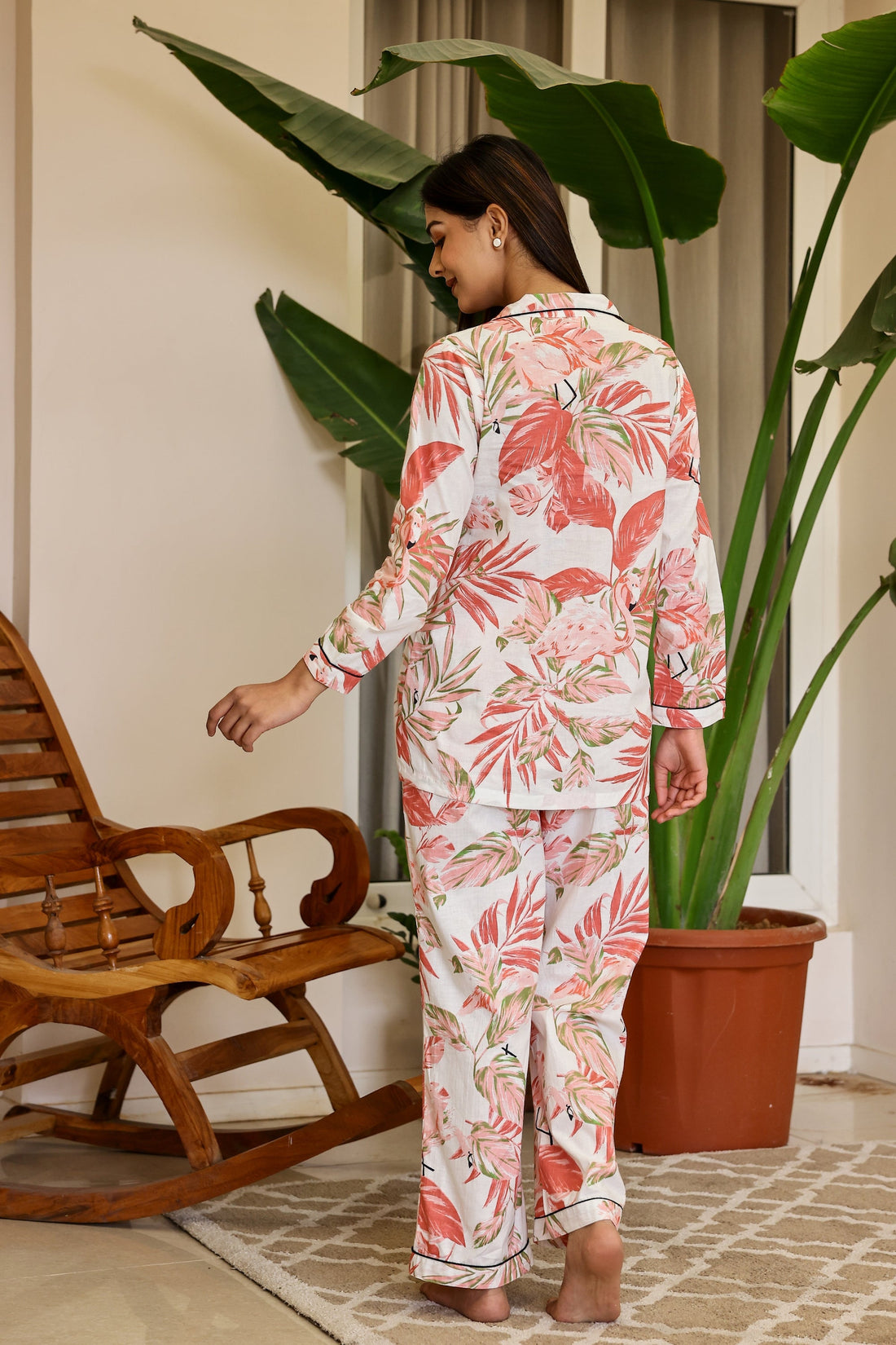 Cotton Printed Night Suit | Co-Ord Set | Shop stylish women's clothing online at Label Flavia |