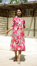 Cotton Printed Dress | A-Line Dress | Shop stylish women's clothing online at Label Flavia |