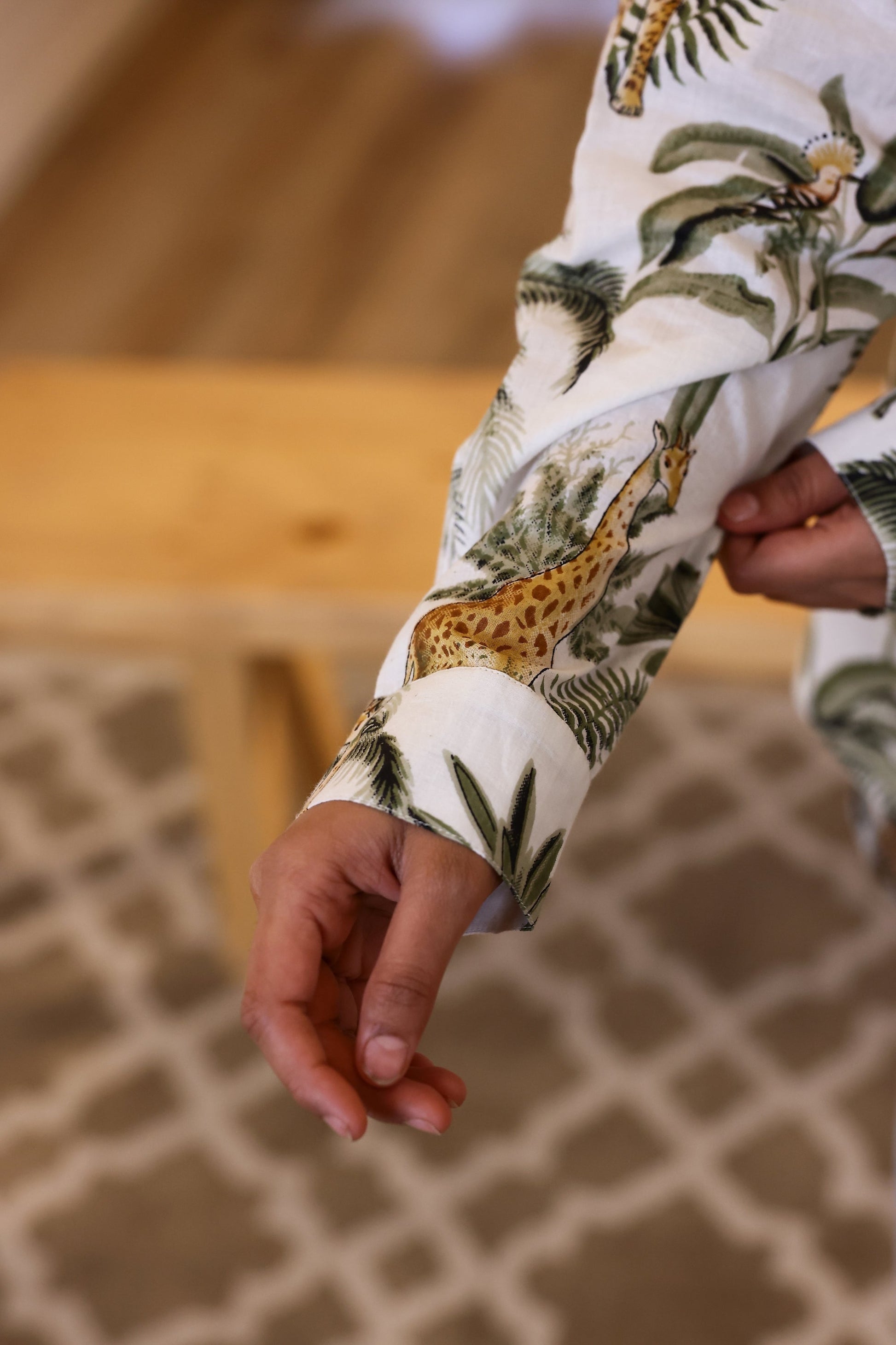 Women's Green Safari Print Shirt - Wild & Elegant | Women's Shirt | Shop stylish women's clothing online at Label Flavia |