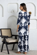 Trendy Blue & White Print Cotton Dream Co-Ord Set – Perfect for Any Occasion | Co-Ord Set | Shop stylish women's clothing online at Label Flavia |