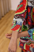 Vibrant Abstract Print Co-ord Set - Bold & Artistic Nightwear | Co-Ord Set | Shop stylish women's clothing online at Label Flavia |