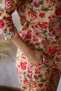 Floral Printed Cotton Night Suit | Co-Ord Set | Shop stylish women's clothing online at Label Flavia |