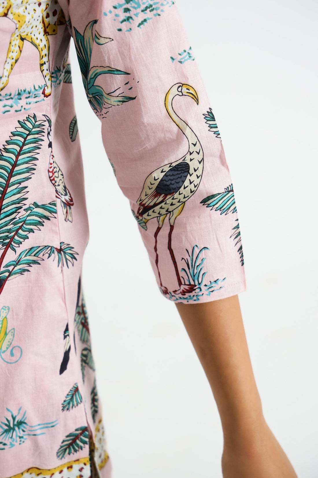 Pink Jungle Cotton Co-ord Set - Top & Trousers | Co-Ord Set | Shop stylish women's clothing online at Label Flavia |