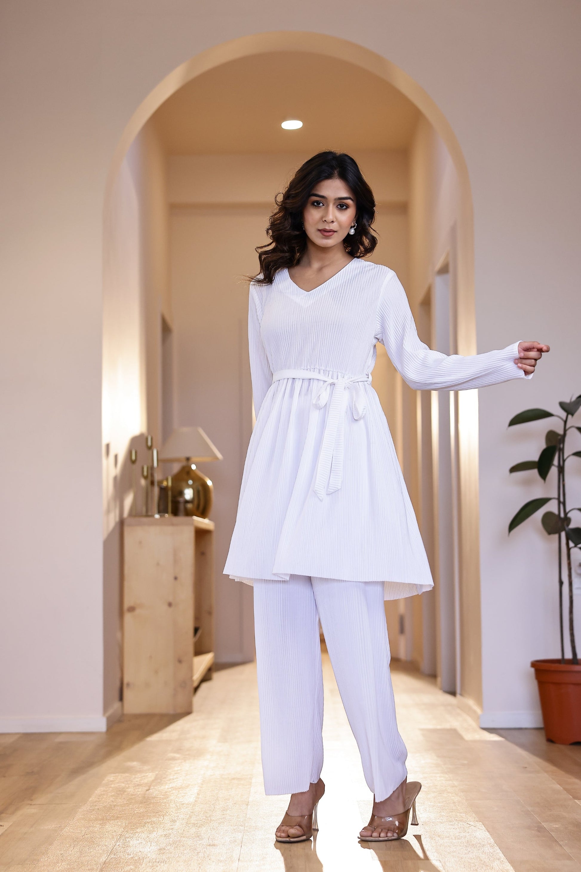 Pleated Cord Set | Co-Ord Set | Shop stylish women's clothing online at Label Flavia |