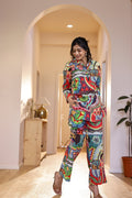 Vibrant Abstract Print Co-ord Set - Bold & Artistic Nightwear | Co-Ord Set | Shop stylish women's clothing online at Label Flavia |