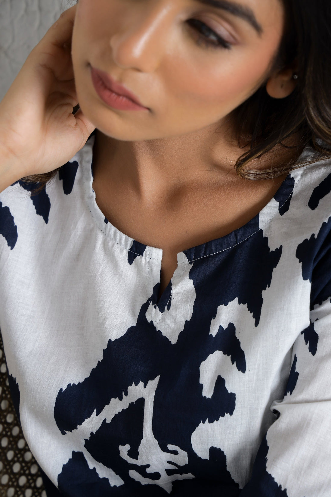 Trendy Blue & White Print Cotton Dream Co-Ord Set – Perfect for Any Occasion | Co-Ord Set | Shop stylish women's clothing online at Label Flavia |