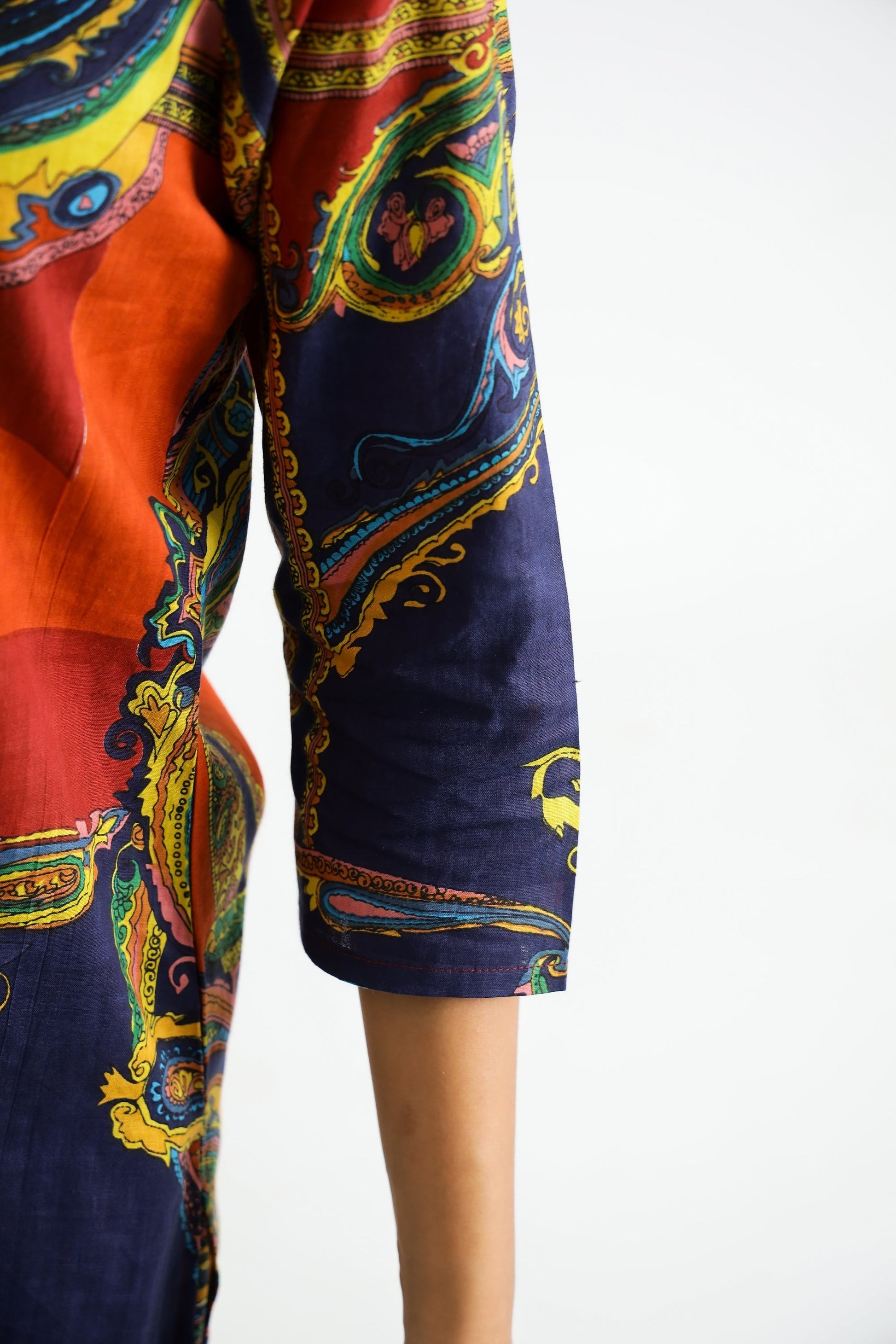 Multicolor Paisley Cotton Co-ord Set - Top & Trousers | Co-Ord Set | Shop stylish women's clothing online at Label Flavia |