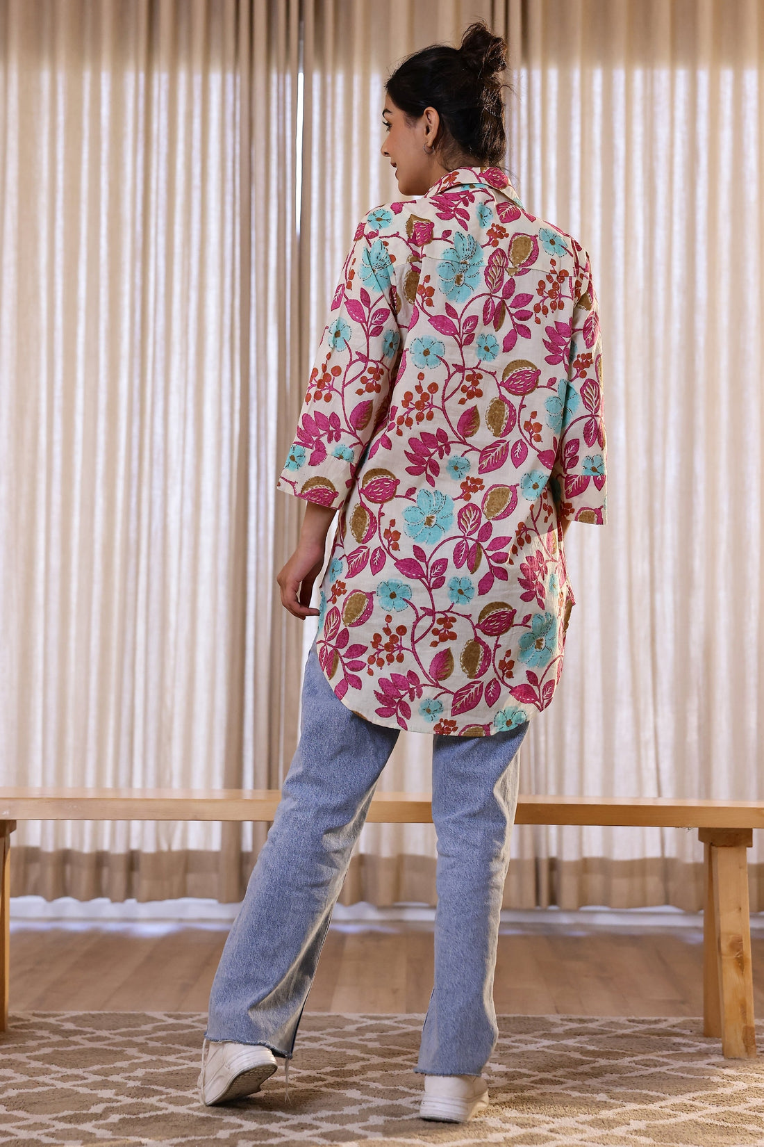 Women's Colorful Floral Shirt - Fun & Fresh | Women's Shirt | Shop stylish women's clothing online at Label Flavia |