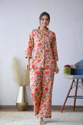 Floral Printed Cotton Night Suit | Co-Ord Set | Shop stylish women's clothing online at Label Flavia |