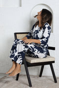 Trendy Blue & White Print Cotton Dream Co-Ord Set – Perfect for Any Occasion | Co-Ord Set | Shop stylish women's clothing online at Label Flavia |