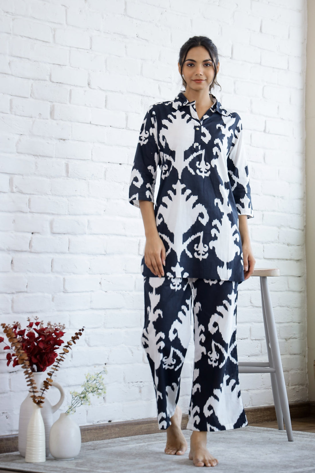 Black ikhat coord set | Co-Ord Set | Shop stylish women's clothing online at Label Flavia |