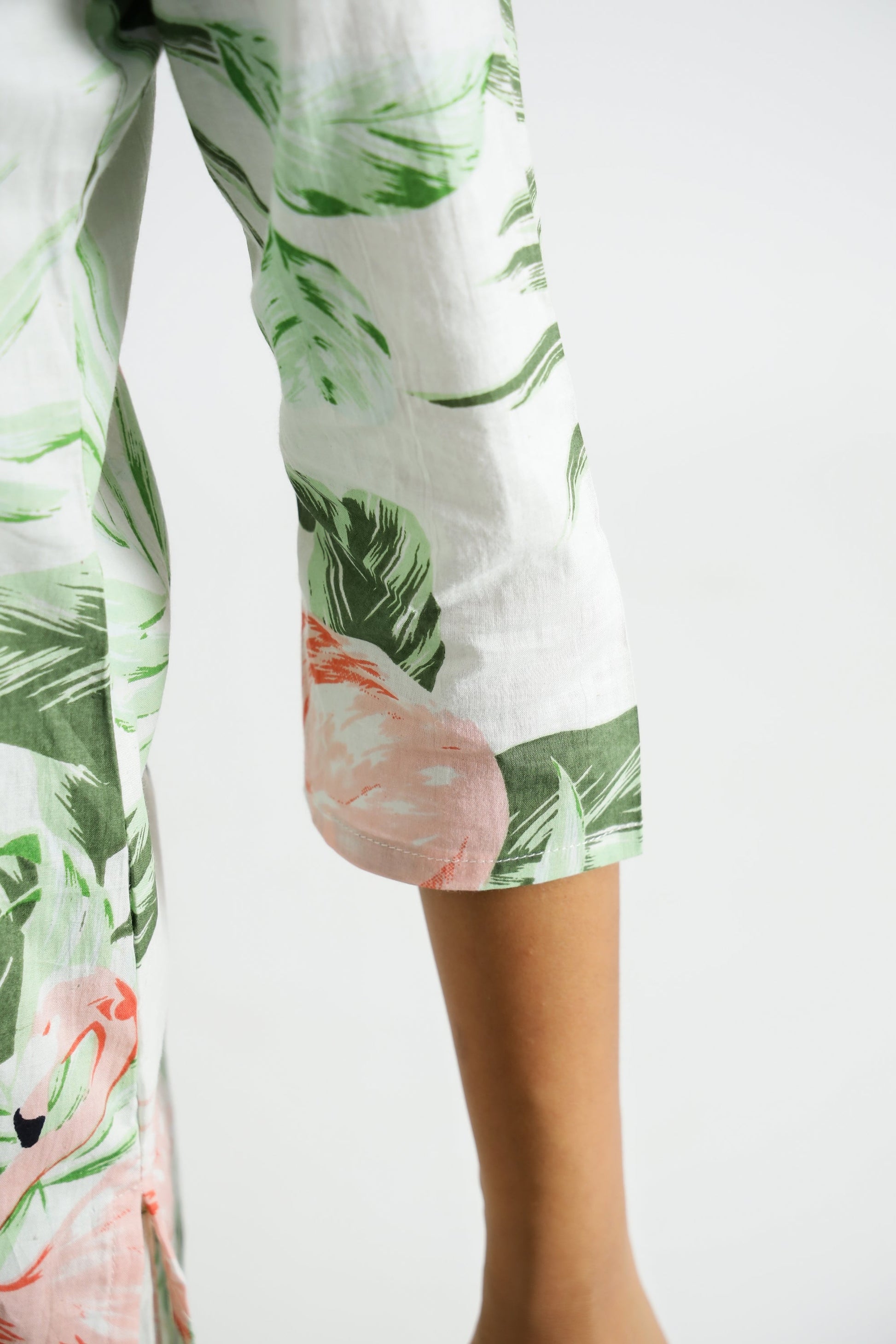 Green Flamingo Organic Printed Pure Cotton Loungewear Set | Co-Ord Set | Shop stylish women's clothing online at Label Flavia |
