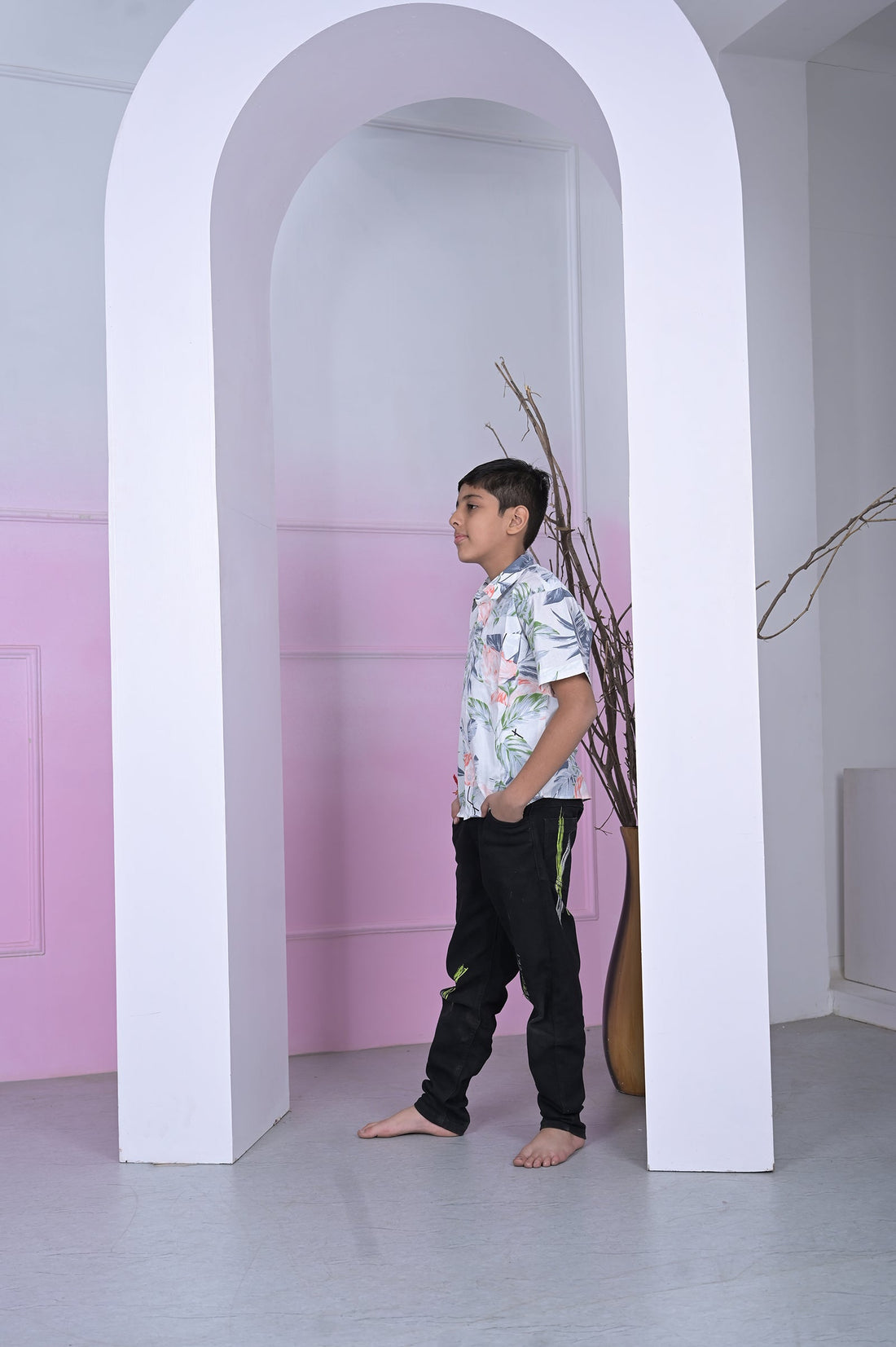 Vibrant Ikat Print Boy Shirt