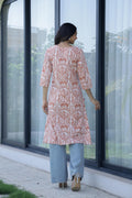Cotton Embroidered Straight Fit Kurti | | Shop stylish women's clothing online at Label Flavia |
