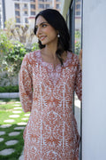 Cotton Embroidered Straight Fit Kurti | | Shop stylish women's clothing online at Label Flavia |