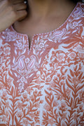 Cotton Embroidered Straight Fit Kurti | | Shop stylish women's clothing online at Label Flavia |