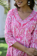 Cotton Embroidered Straight Fit Kurti | | Shop stylish women's clothing online at Label Flavia |
