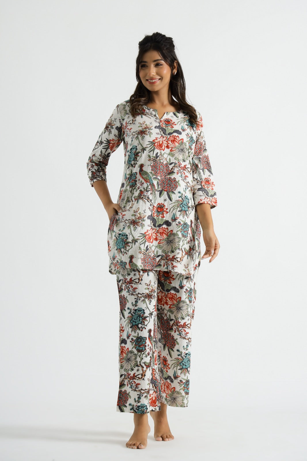 Stylish Multicolor Animal Print Cotton Dream Co-Ord Set – Stand Out in Style | Co-Ord Set | Shop stylish women's clothing online at Label Flavia |