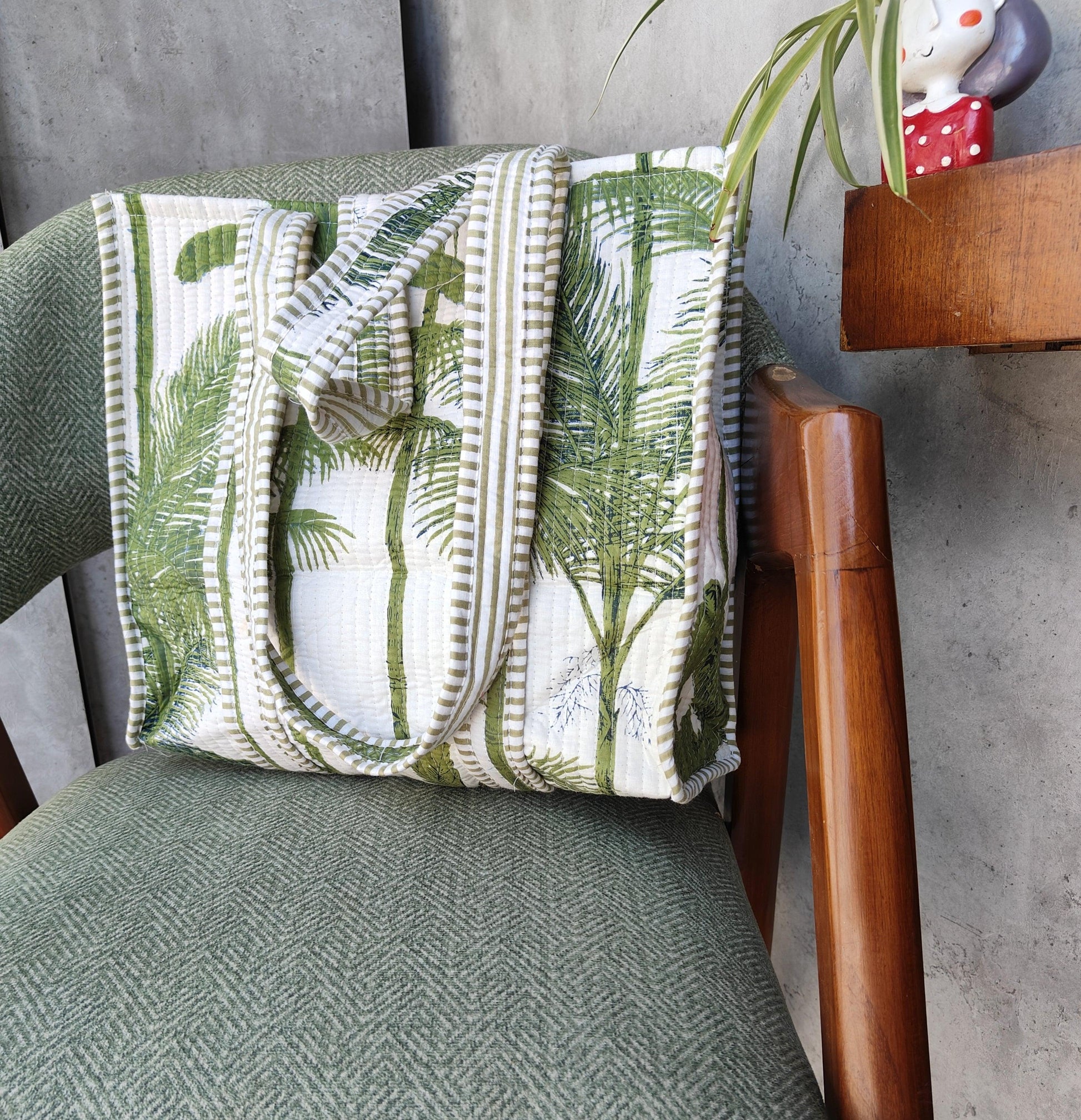 Leaf Print Tote Bag