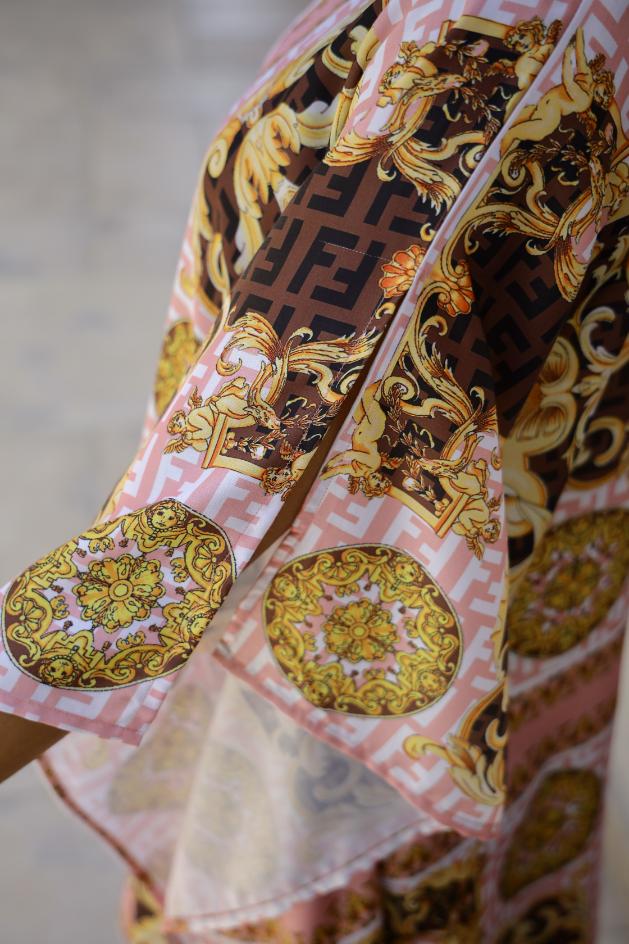 Bohemian Print Kaftan Dress - Elegant Flowing Style | | Shop stylish women's clothing online at Label Flavia |