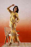 Tiger yellow stripes co-ord set | Co-Ord Set | Shop stylish women's clothing online at Label Flavia |