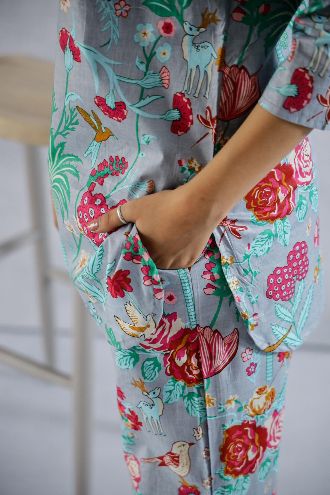 Teal Bird Multicolor Co-ord Set | Co-Ord Set | Shop stylish women's clothing online at Label Flavia |
