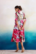 Pink Abstract Cotton Dress | | Shop stylish women's clothing online at Label Flavia |