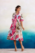 Pink Abstract Cotton Dress | | Shop stylish women's clothing online at Label Flavia |