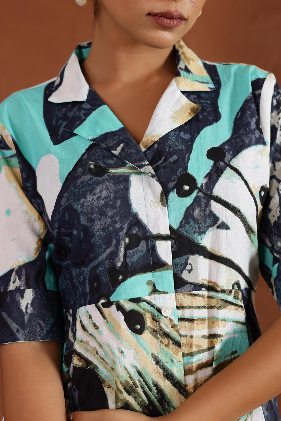 Cotton Printed Dress | A-Line Dress | Shop stylish women's clothing online at Label Flavia |