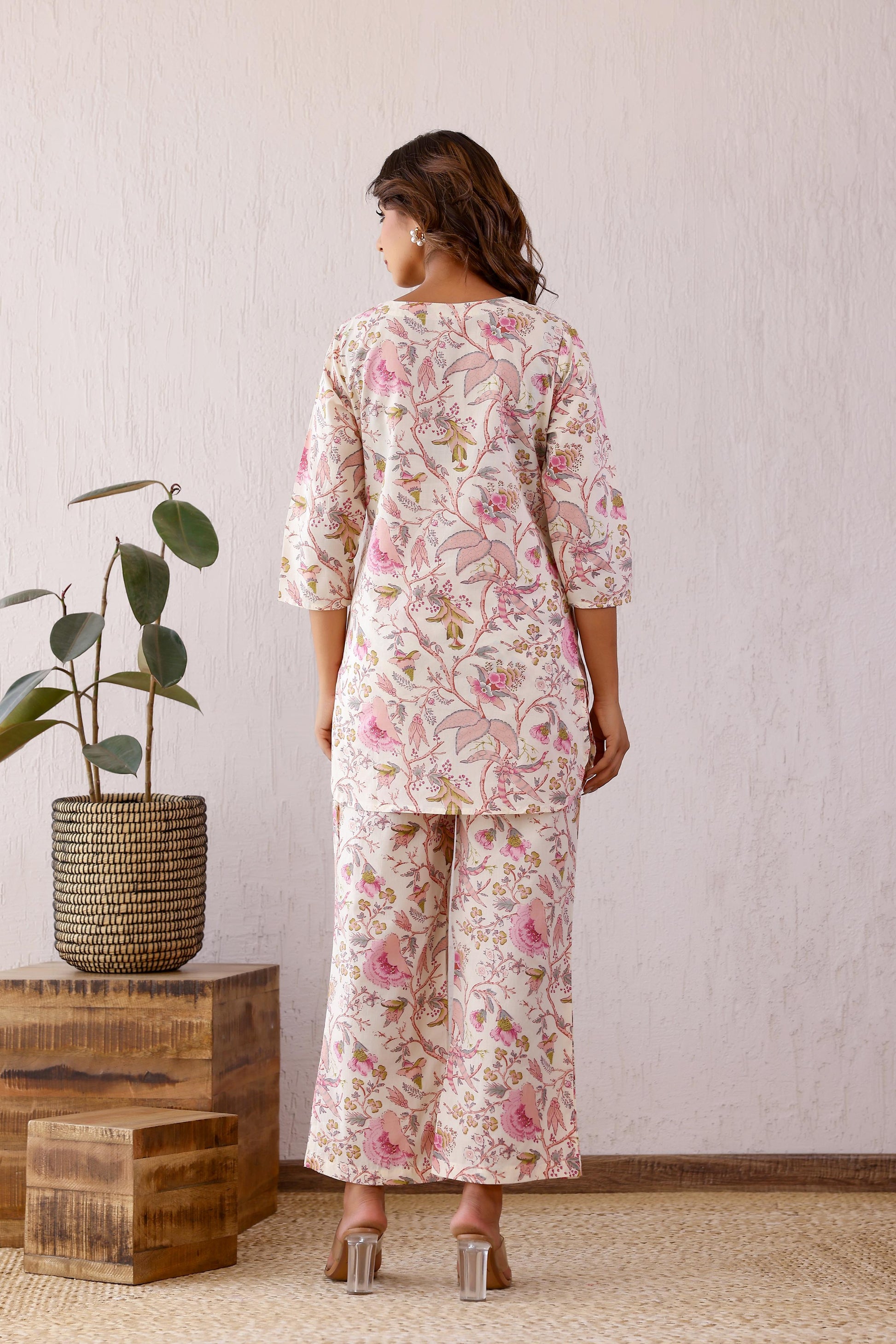 Yanaa Cotton Printed Co-ord Set | Co-Ord Set | Shop stylish women's clothing online at Label Flavia |