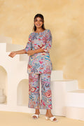 Pastel Floral Co-ord Set - Stylish and Comfortable Cotton Wear | Co-Ord Set | Shop stylish women's clothing online at Label Flavia |