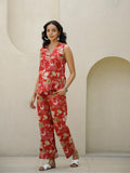 Red abstract corset coord set | Co-Ord Set | Shop stylish women's clothing online at Label Flavia |