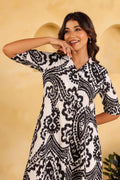 Cotton Printed Dress | A-Line Dress | Shop stylish women's clothing online at Label Flavia |