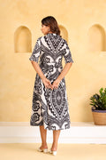 Cotton Printed Dress | A-Line Dress | Shop stylish women's clothing online at Label Flavia |