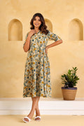Cotton Printed Dress | A-Line Dress | Shop stylish women's clothing online at Label Flavia |