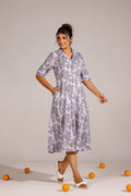 Purple Jaal Cotton Dress | | Shop stylish women's clothing online at Label Flavia |