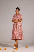 Pink Jaal Cotton Dress | | Shop stylish women's clothing online at Label Flavia |