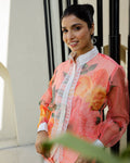Women's Peach Floral Sheer Top Shirt - Fresh & Stylish | Women's Shirt | Shop stylish women's clothing online at Label Flavia |