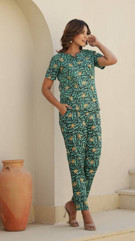 Stylish Cotton Printed Co-ord Set for Indian Women – Casual Elegance | Co-Ord Set | Shop stylish women's clothing online at Label Flavia |