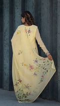 Georgette Anarkali Kurta & Dupatta Set with Hand-Painted Brush Work – Elegant Festive Wear | | Shop stylish women's clothing online at Label Flavia |