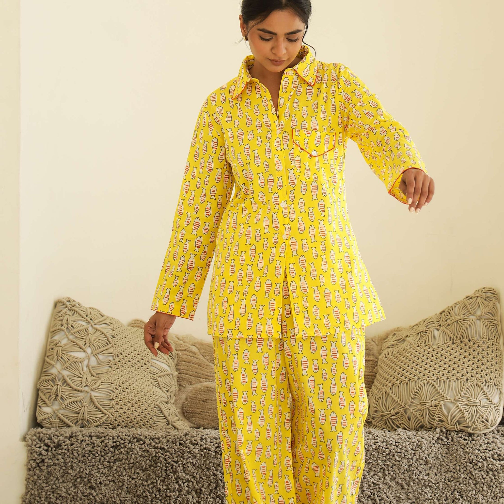 Bright & Cozy Cotton Printed Night Suit