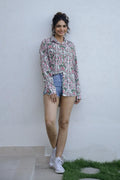 Women's Pink Floral Shirt - Bright & Playful | Women's Shirt | Shop stylish women's clothing online at Label Flavia |