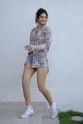 Women's Pink Floral Shirt - Bright & Playful | Women's Shirt | Shop stylish women's clothing online at Label Flavia |